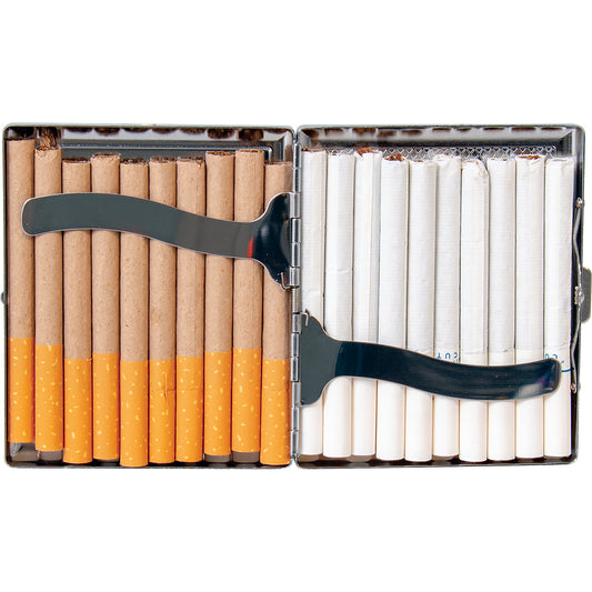 Push Open Plastic Cigarette Cases Pack of 12 - King Size Glow in the Dark Cigarette Holder - Compact and Portable - Durable Hard Plastic Box with Push Open Lid - Crush-Proof & Sturdy