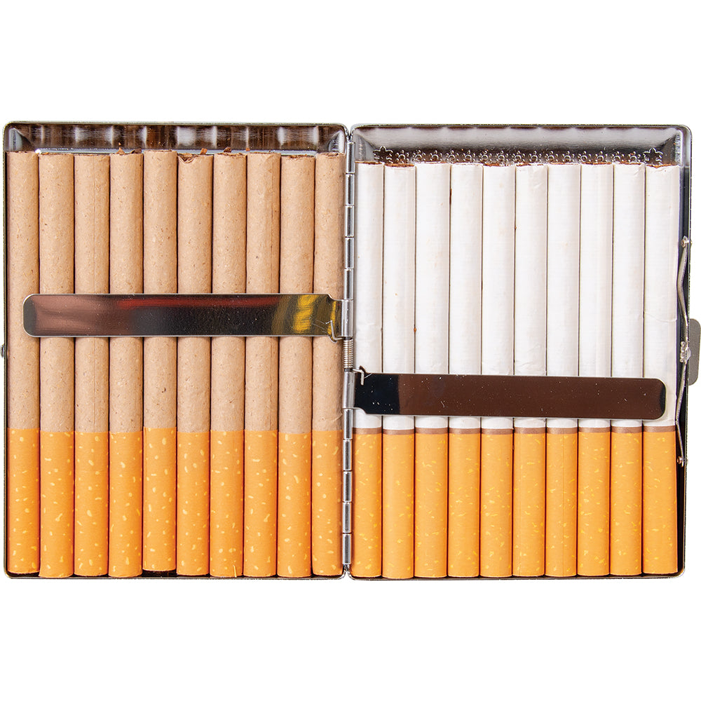Push Open Plastic Cigarette Cases Pack of 12 - 100mm Glow in the Dark Cigarette Holder - Compact and Portable - Durable Hard Plastic Box with Push Open Lid - Crush-Proof & Sturdy