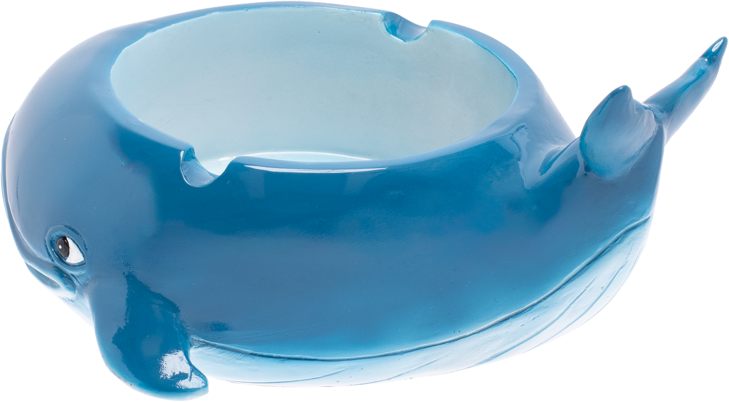 Fujima Blue Whale Ashtray – Resin Ocean-Themed Ashtray, Durable & Easy to Clean, Unique Decorative Piece for Home, Patio, or Beach-Inspired Decor