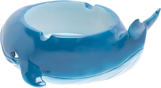 Fujima Blue Whale Ashtray – Resin Ocean-Themed Ashtray, Durable & Easy to Clean, Unique Decorative Piece for Home, Patio, or Beach-Inspired Decor