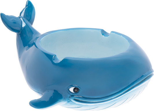 Fujima Blue Whale Ashtray – Resin Ocean-Themed Ashtray, Durable & Easy to Clean, Unique Decorative Piece for Home, Patio, or Beach-Inspired Decor