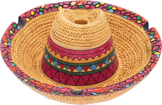 Sombrero Ashtray Fujima – Resin Mexican Hat-Themed Ashtray, Durable & Easy to Clean, Fun and Festive Decor for Home, Patio, or Party Spaces