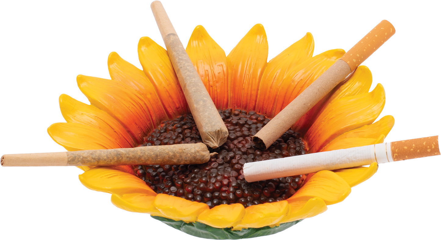 Sunflower Fujima Ashtray – Bright Resin Floral-Themed Ashtray, Durable & Easy to Clean, Cheerful Decor Piece for Home, Garden, or Patio Ashtray