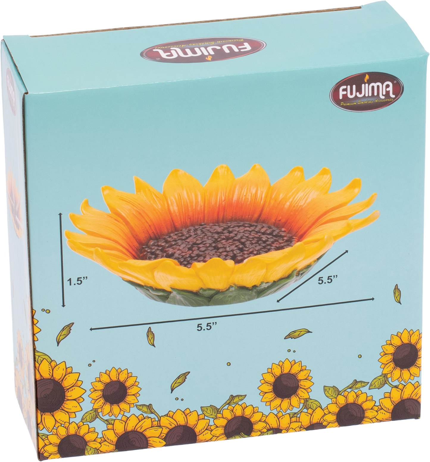 Sunflower Fujima Ashtray – Bright Resin Floral-Themed Ashtray, Durable & Easy to Clean, Cheerful Decor Piece for Home, Garden, or Patio Ashtray