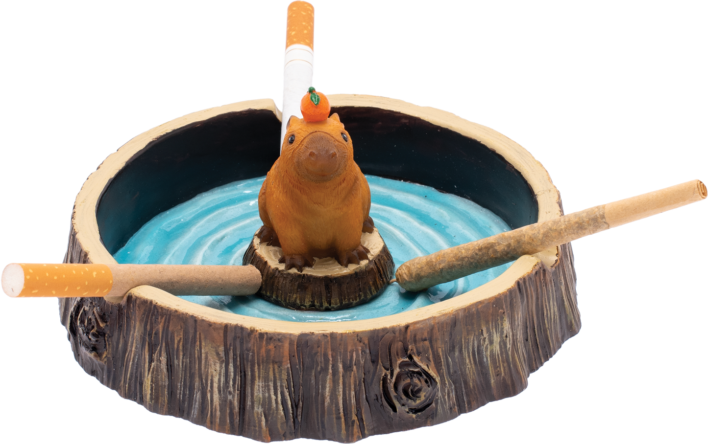 Capybara Stump Fujima Ashtray – Whimsical Resin Animal Ashtray, Durable & Easy to Clean, Fun Decorative Accent for Home, Patio, or Lounge