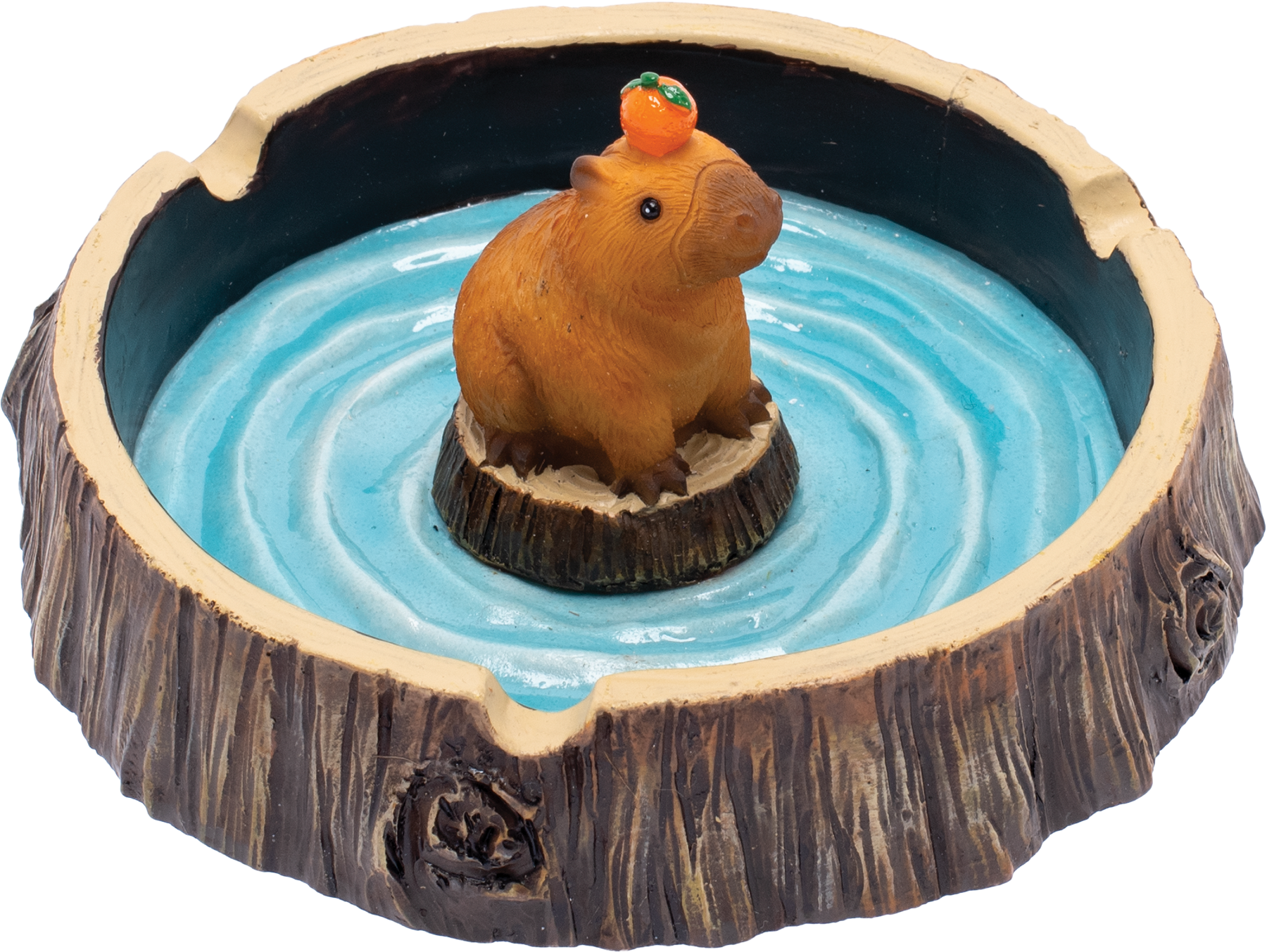 Capybara Stump Fujima Ashtray – Whimsical Resin Animal Ashtray