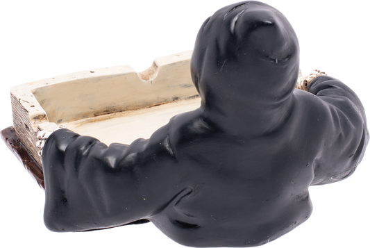 Grim Reaper Book Fujima Ashtray – Gothic Resin Ashtray with Skeleton Design, Durable & Easy to Clean, Unique Dark Decor for Home, Patio, or Altar