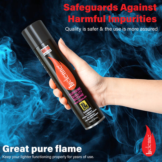 Lucienne Ultra-Refined Butane Fuel - Pure-Butane Refill Fluid for Torch with Nozzle - Plastic Tip to Prevent Leakage - Sulfur-Free Lighter Gas Refill for A Efficient Burn (100 ml, 3 Pack, 6 Pack, 12 Pack)