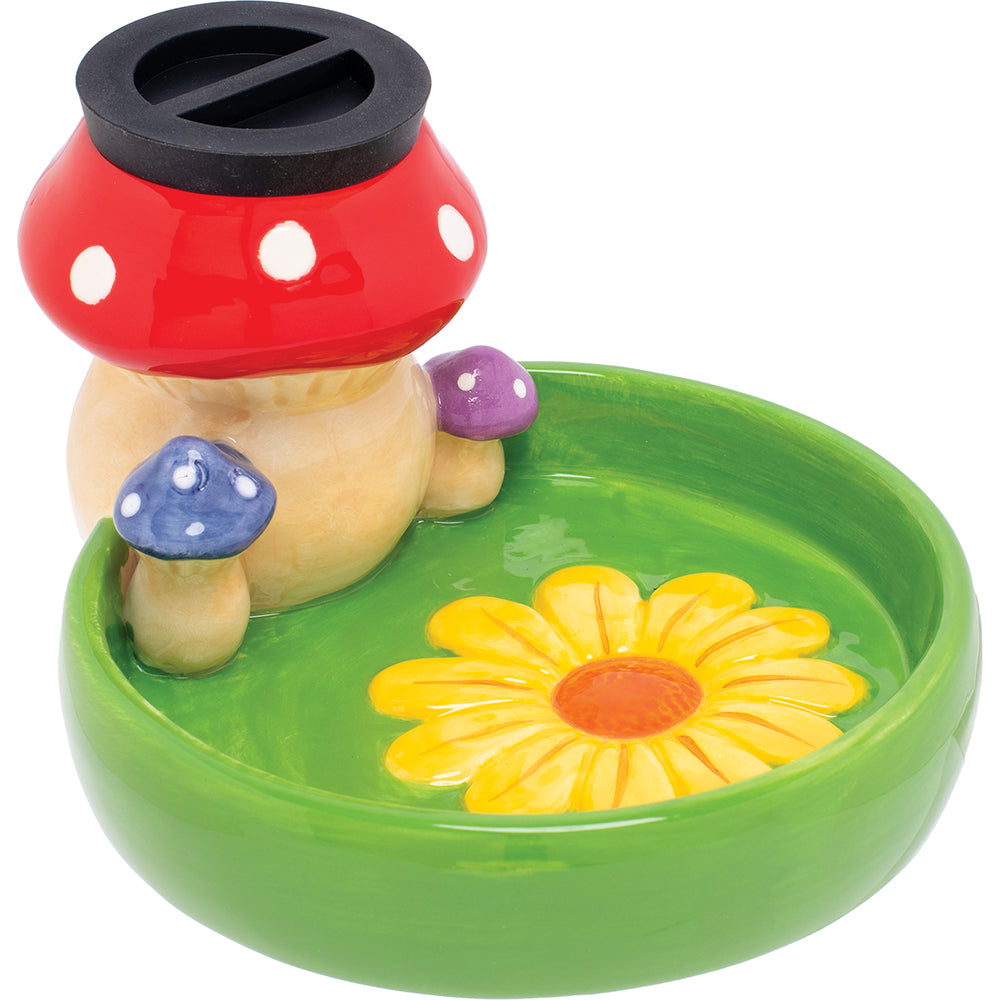 Enchanted Flora 5.5-inch StashTray β Mushroom & Flowers