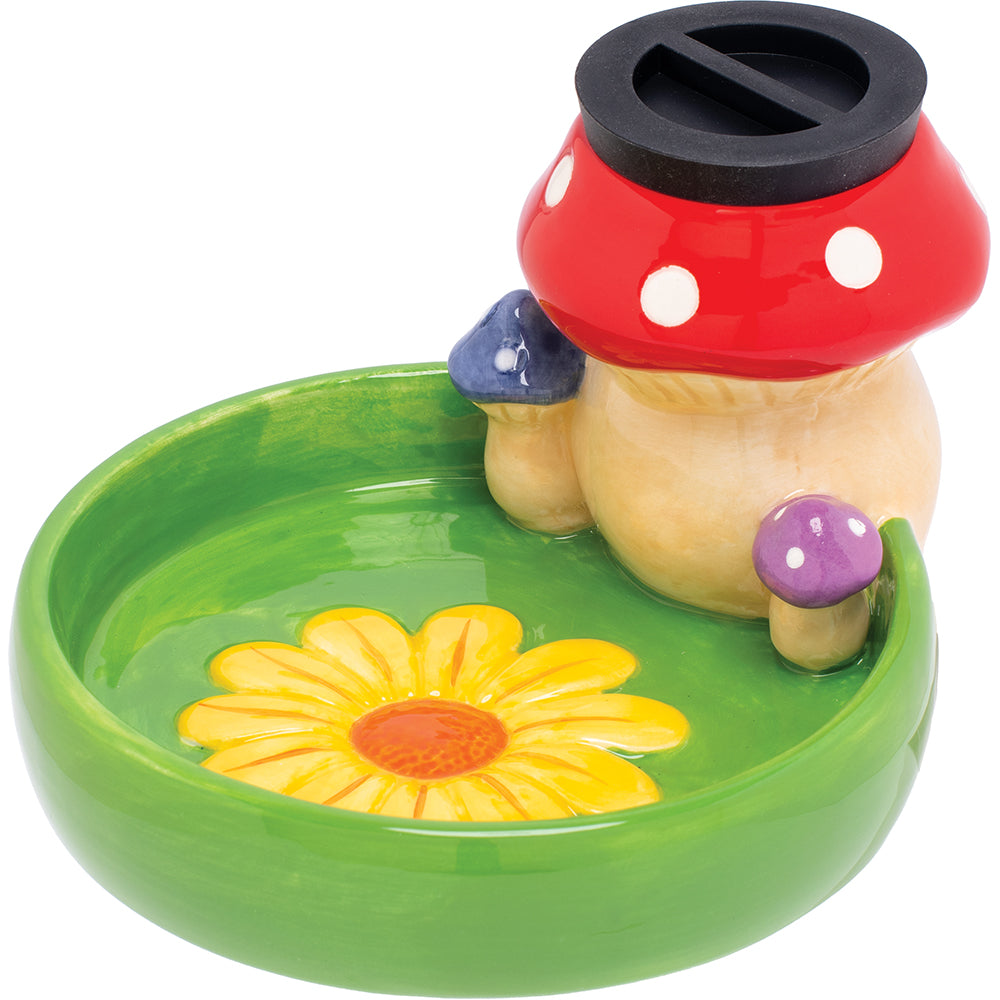 Enchanted Flora 5.5-inch StashTray β Mushroom & Flowers
