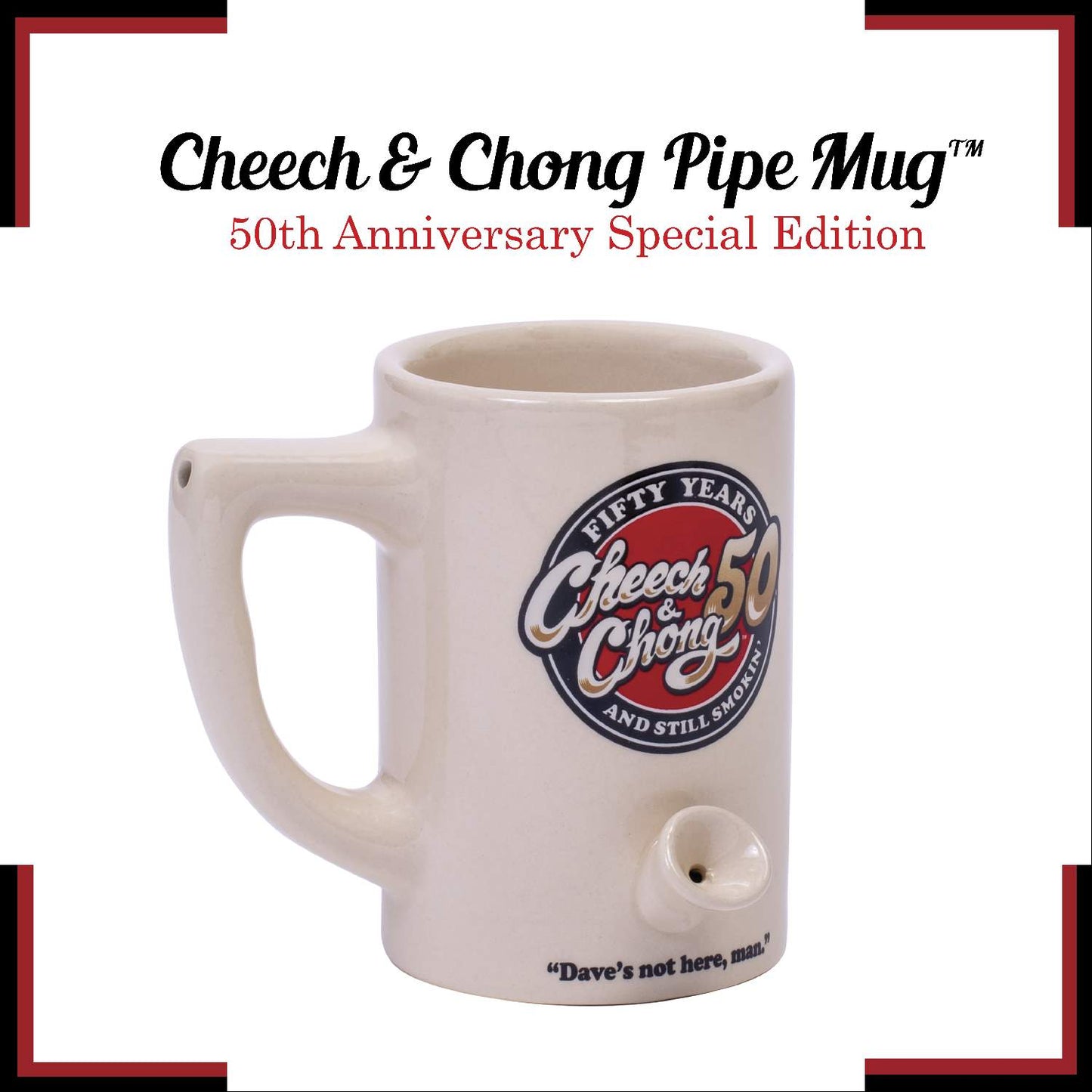 Cheech and Chong Ceramic 2 in 1 Combo Pipe Mug Coffee Mug Coffee Cup