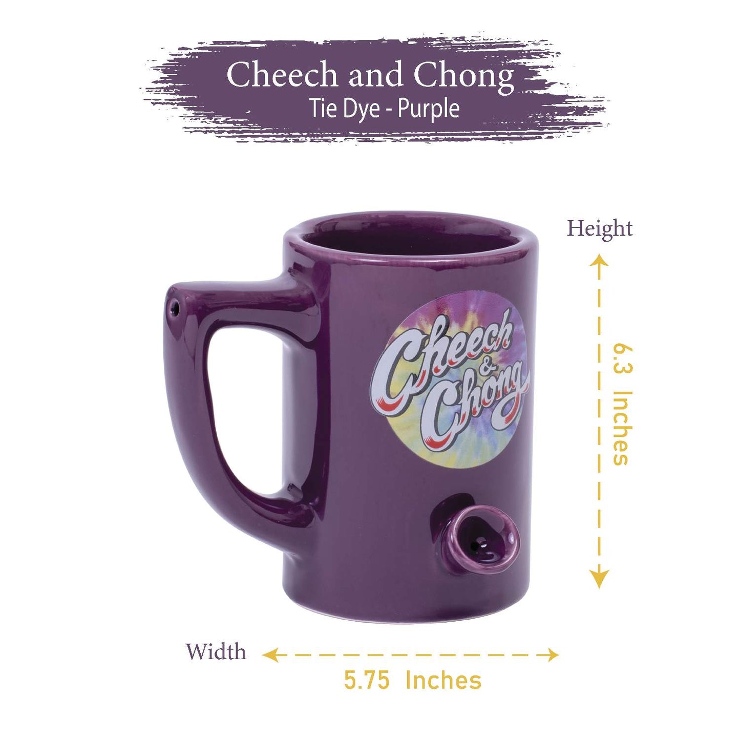 Cheech and Chong Ceramic 2 in 1 Combo Pipe Mug Coffee Mug Coffee Cup