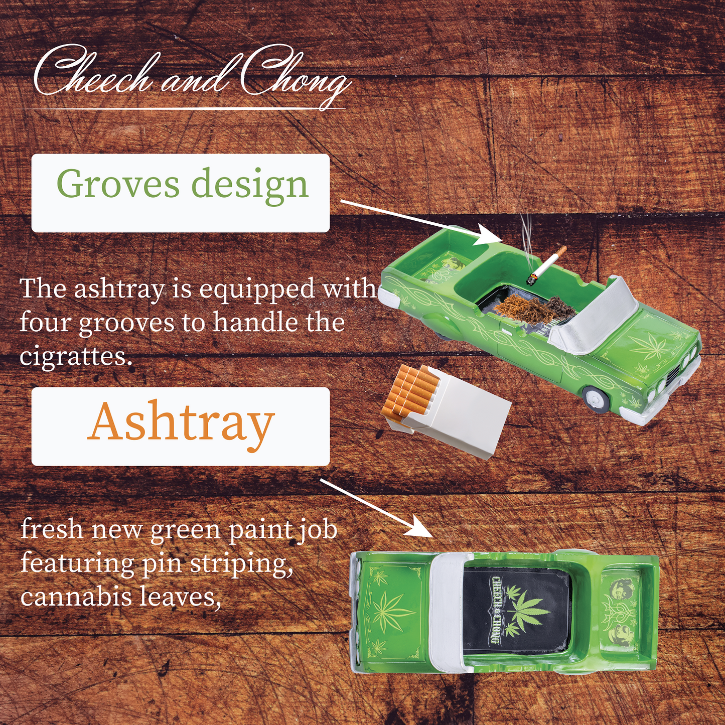 Cheech and Chong Lowrider Ashtray Special Edition 50th Anniversary Collection