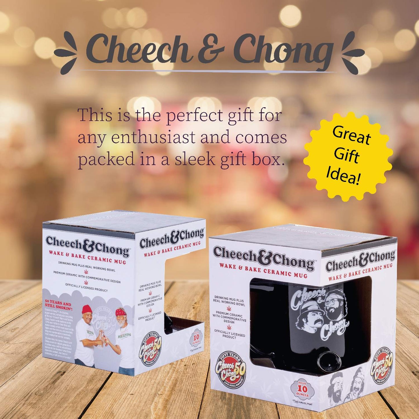 Cheech and Chong Ceramic 2 in 1 Combo Pipe Mug Coffee Mug Coffee Cup