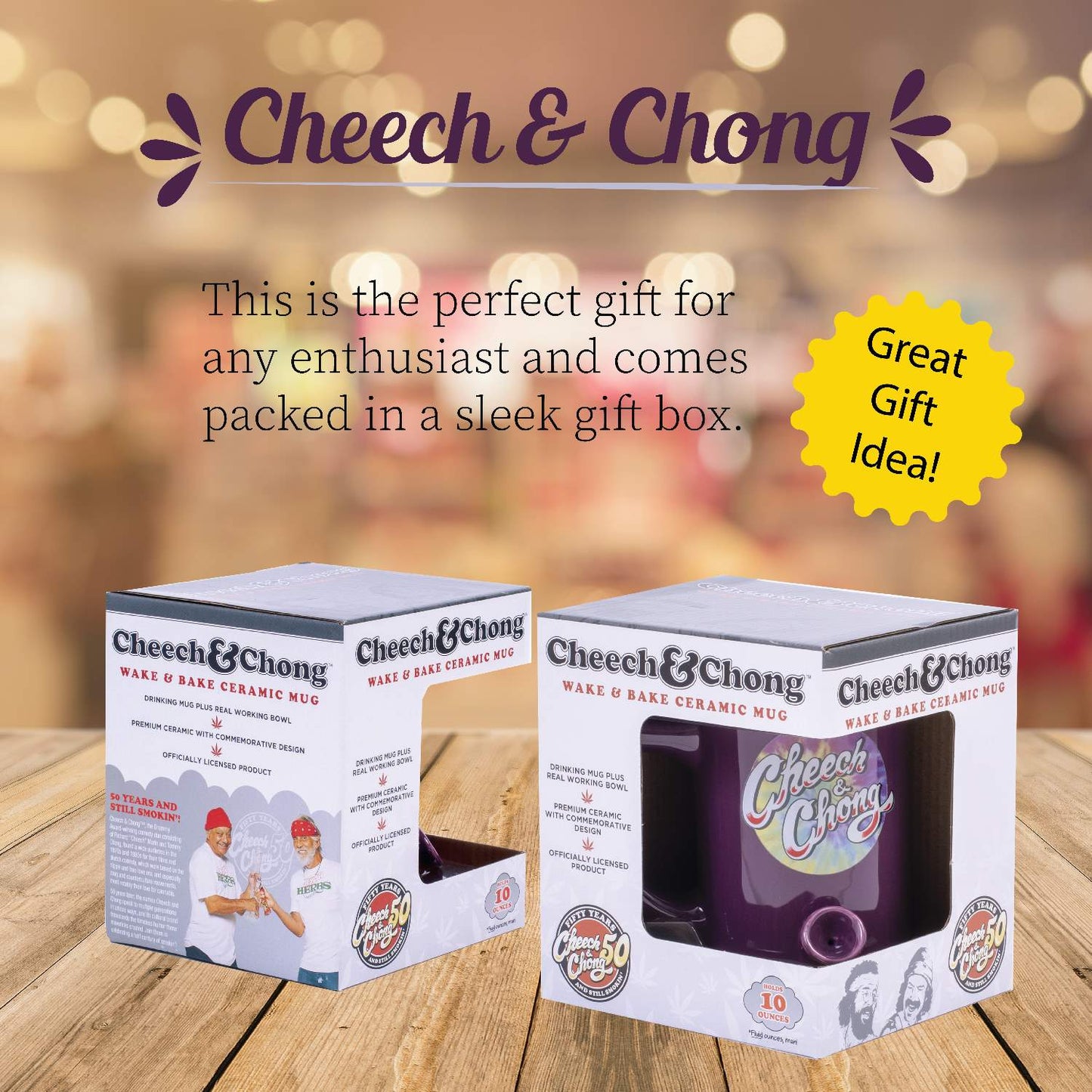 Cheech and Chong Ceramic 2 in 1 Combo Pipe Mug Coffee Mug Coffee Cup