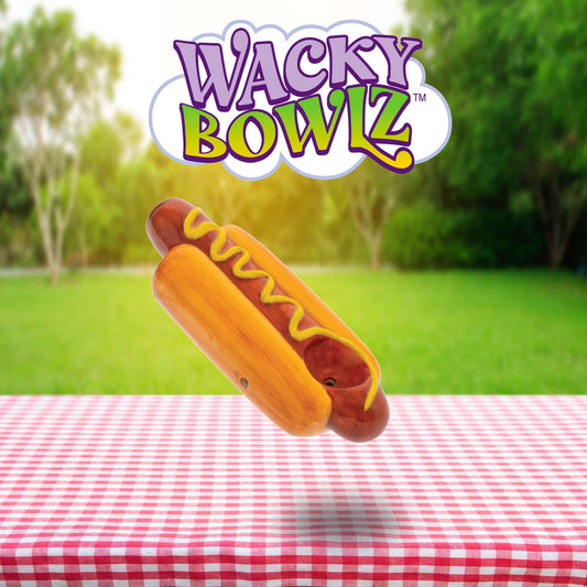 3.5" Hotdog Ceramic Pipe - Wacky Bowlz