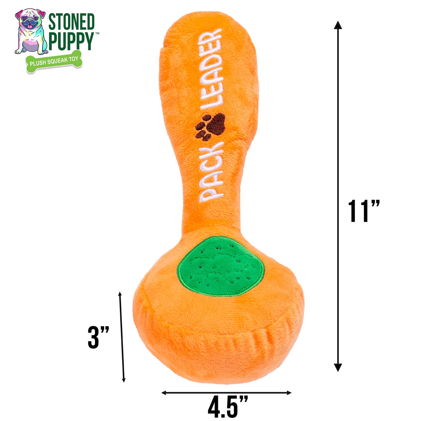 Pack Leader Bowl Plush Dog Toy - Funny 4/20 Themed- Durable and Safe Non-Toxic Materials -Soft Texture