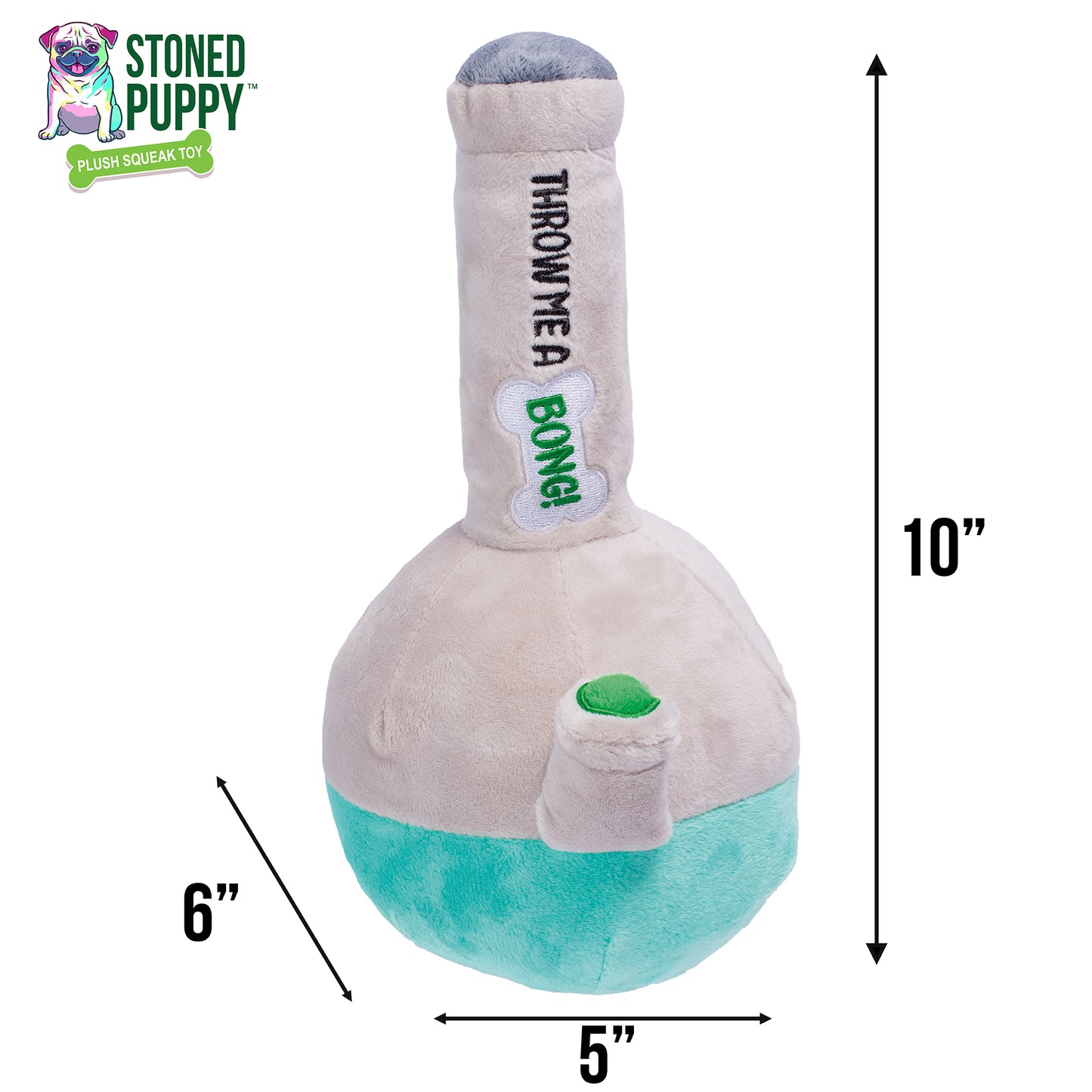 Beaker Plush Dog Toy - Funny 4/20 Themed- Durable and Safe Non-Toxic Materials -Soft Texture and Built-in Squeaker for Versatile Play