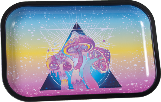 Basix Premium Metal Rolling Tray Lightweight, Curved Edges, and Smooth Surface