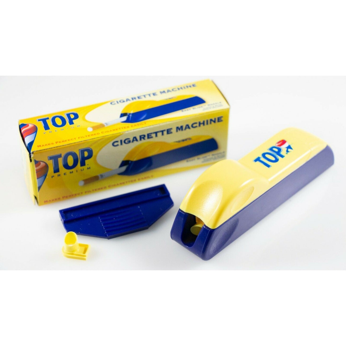 TOP Premium Cigarette Maker Injector Machine King Size Roll Your Own - Tube Cut Gambler Manual Cigarette Tobacco Injector Rolling Machine, Single Tube Filling Roller Maker Injector
