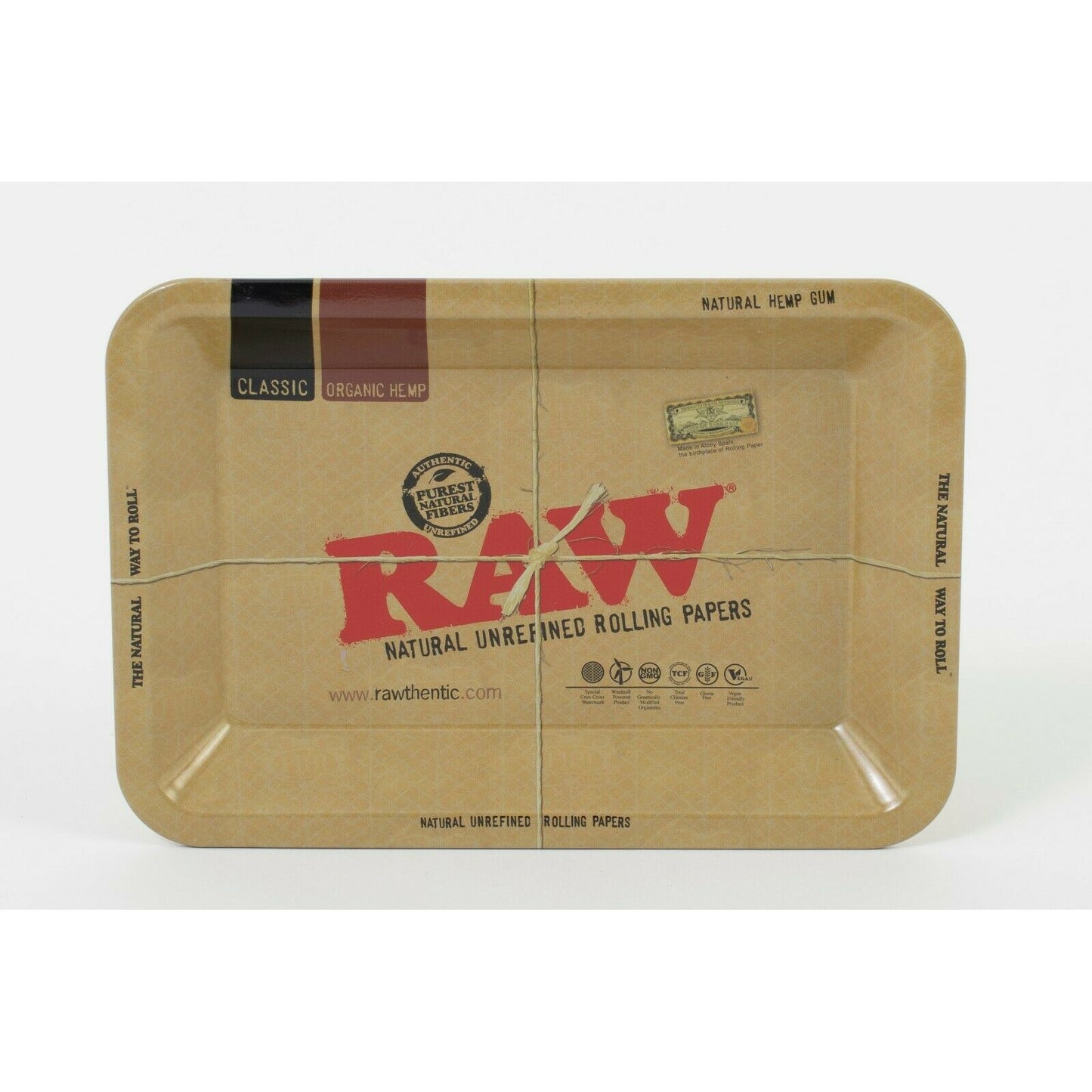 RAW Mini Metal Rolling Tray - Lightweight, Curved Edges, and Smooth Surface - Elegant and Sleek with Vibrant Print - Portable & Travel Size Tray - Perfect Herb Accessories - Vintage Style