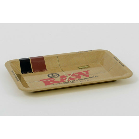 RAW Mini Metal Rolling Tray - Lightweight, Curved Edges, and Smooth Surface - Elegant and Sleek with Vibrant Print - Portable & Travel Size Tray - Perfect Herb Accessories - Vintage Style