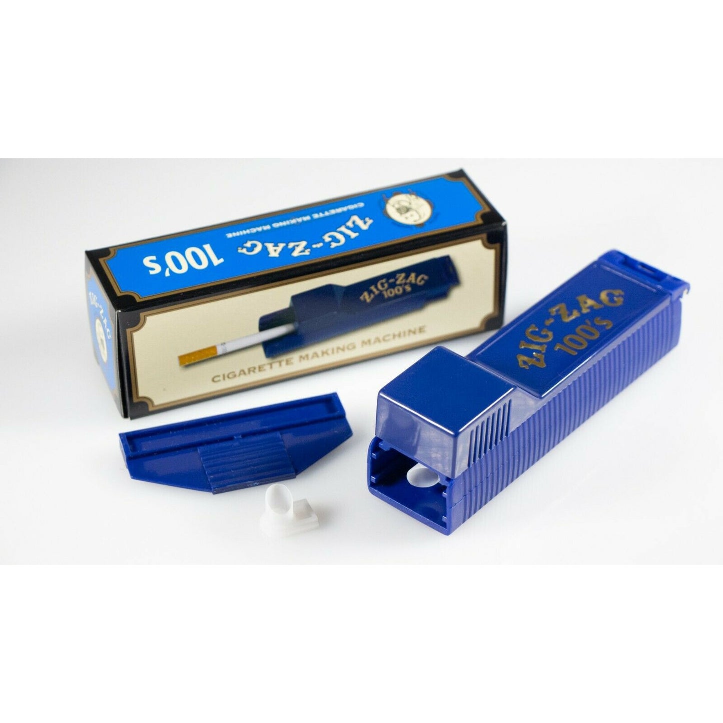 Zig-Zag Cigarette Maker Injector Machine 100mm Size - Tube Cut Gambler Manual Cigarette Tobacco Injector Rolling Machine, Single Tube Filling Roller Maker Injector
