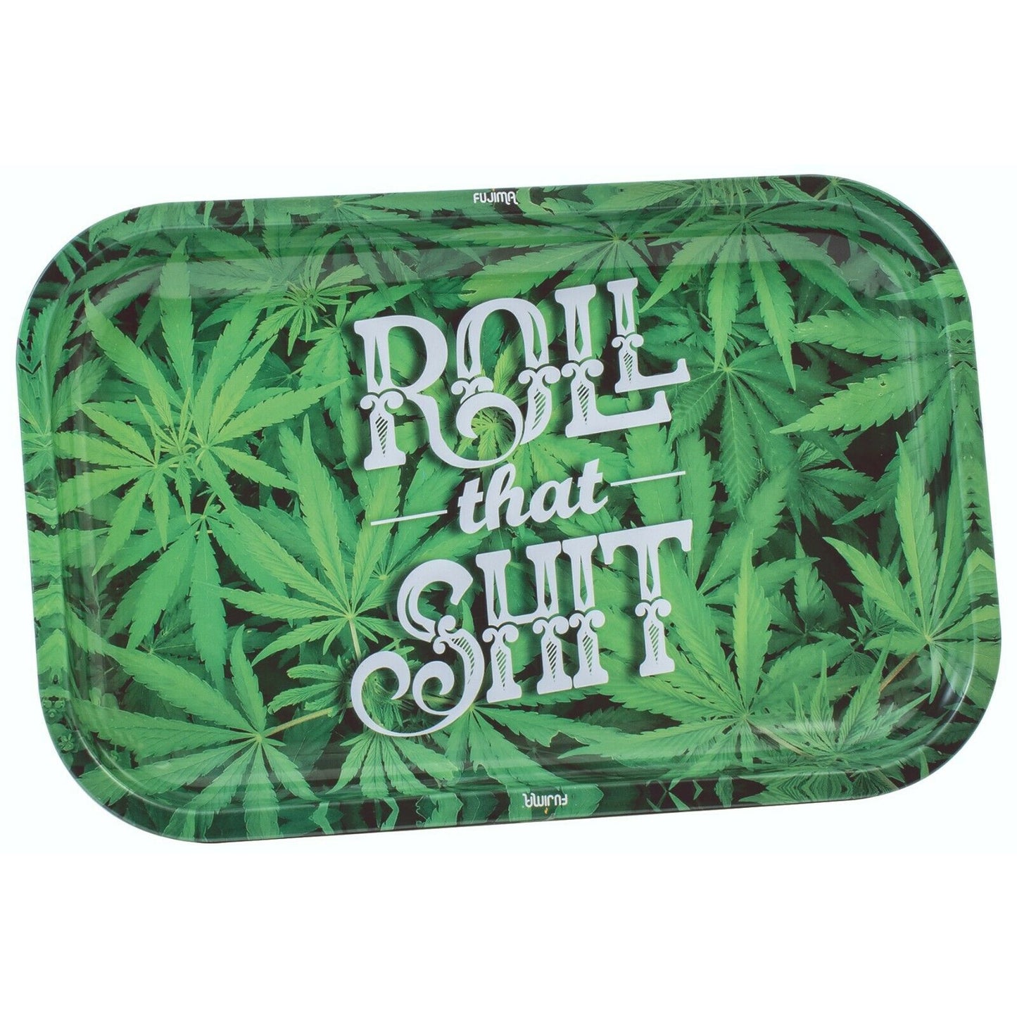 Premium Metal Rolling Tray - Lightweight, Curved Edges, and Smooth Surface - Elegant and Sleek with Beautiful Print - Portable & Travel Size Tray - Perfect Herb Accessories - ROLL THAT Sh*T