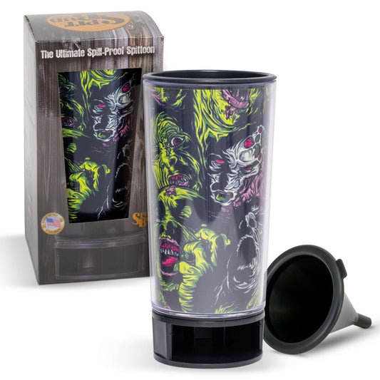 Spit Bud the Ultimate Spill Proof Portable Spittoon - Portable Spittoon with Can Opener: The Ultimate Spill-Proof Spitter - Zombie