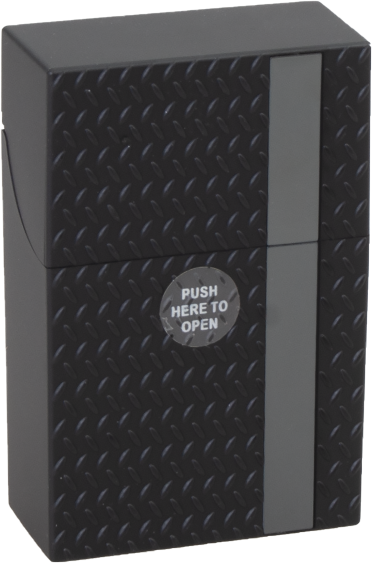 Push Open Plastic Cigarette Cases Pack of 12 - King Size Diamond Plate Design Cigarette Holder - Compact and Portable - Durable Hard Plastic Box with Push Open Lid - Crush-Proof & Sturdy