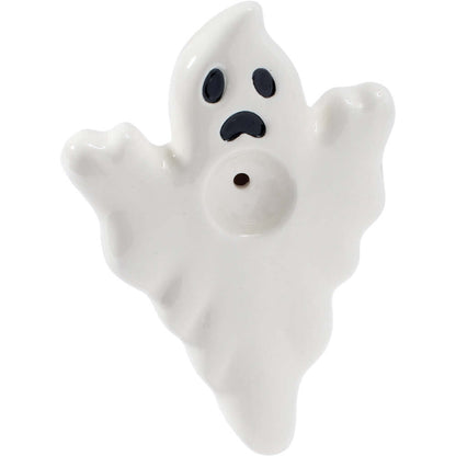 3.5" Ghost Ceramic Pipe - Wacky Bowlz