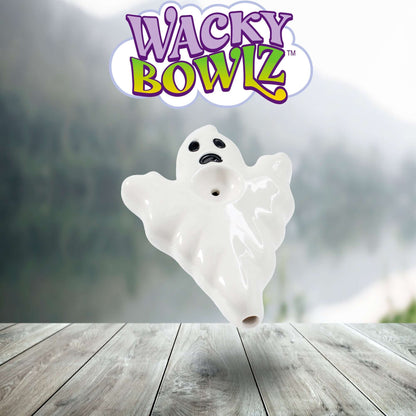 3.5" Ghost Ceramic Pipe - Wacky Bowlz