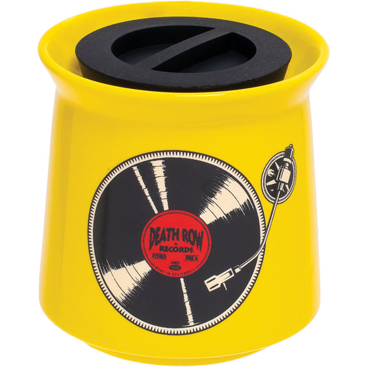 Authentic Ceramic Death Row Records Tribute Stash Jar- Yellow - 3 Inches: Preserve the Legacy of West Coast Hip-Hop