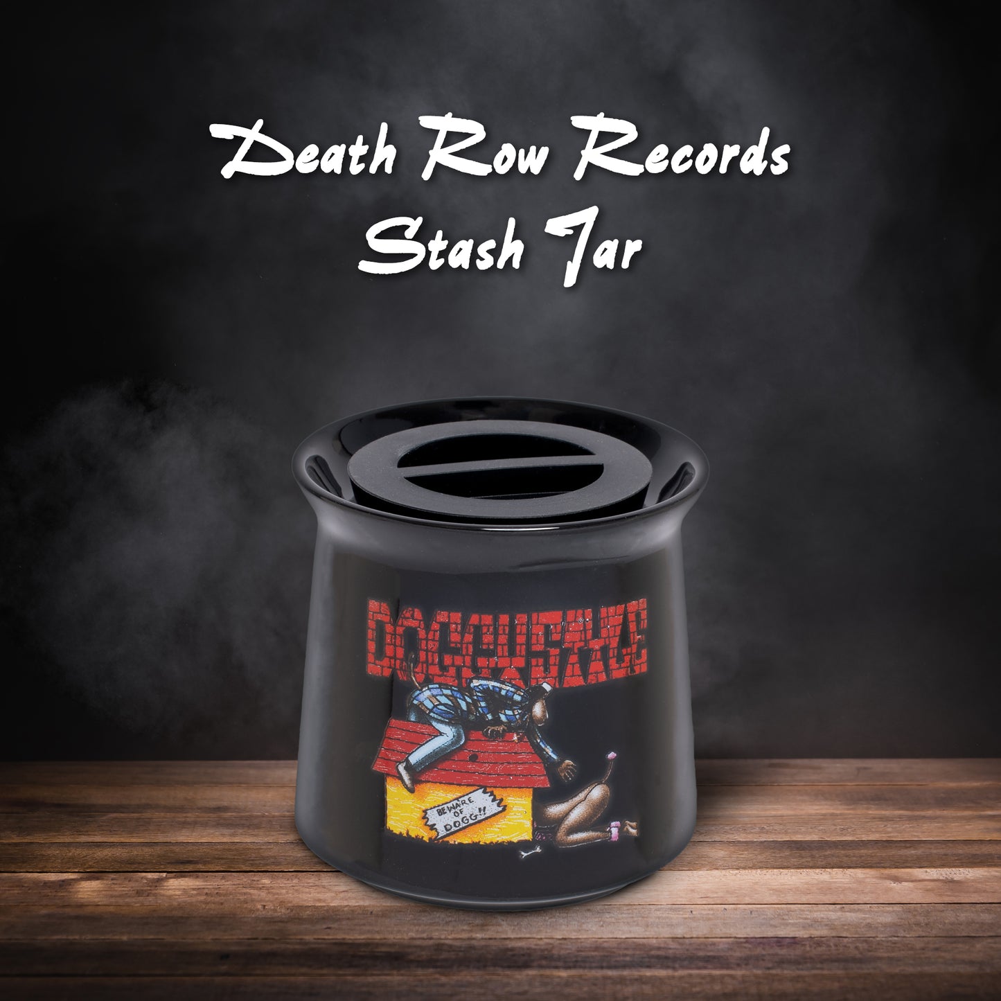 Authentic Ceramic Death Row Records Tribute Stash Jar- Doggystyle - 3 Inches: Preserve the Legacy of West Coast Hip-Hop