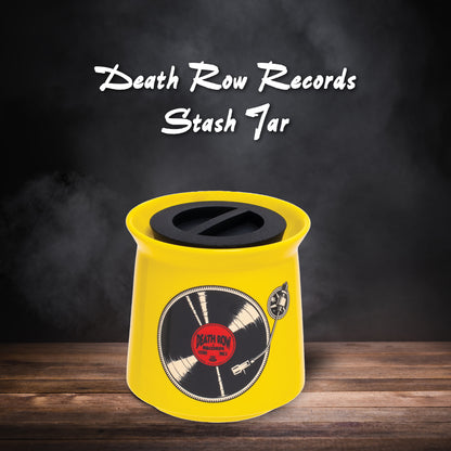 Authentic Ceramic Death Row Records Tribute Stash Jar- Yellow - 3 Inches: Preserve the Legacy of West Coast Hip-Hop