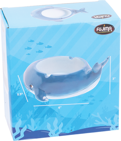 Fujima Blue Whale Ashtray – Resin Ocean-Themed Ashtray, Durable & Easy to Clean, Unique Decorative Piece for Home, Patio, or Beach-Inspired Decor
