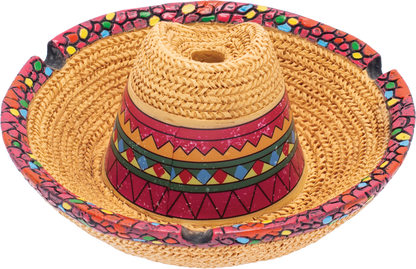 Sombrero Ashtray Fujima – Resin Mexican Hat-Themed Ashtray, Durable & Easy to Clean, Fun and Festive Decor for Home, Patio, or Party Spaces