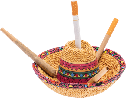 Sombrero Ashtray Fujima – Resin Mexican Hat-Themed Ashtray, Durable & Easy to Clean, Fun and Festive Decor for Home, Patio, or Party Spaces