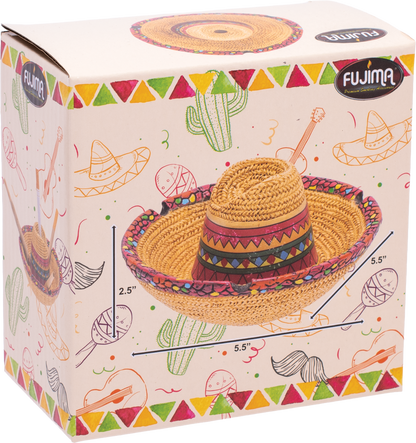 Sombrero Ashtray Fujima – Resin Mexican Hat-Themed Ashtray, Durable & Easy to Clean, Fun and Festive Decor for Home, Patio, or Party Spaces