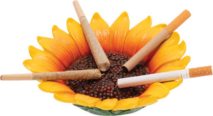Sunflower Fujima Ashtray – Bright Resin Floral-Themed Ashtray, Durable & Easy to Clean, Cheerful Decor Piece for Home, Garden, or Patio Ashtray