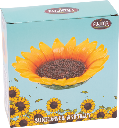 Sunflower Fujima Ashtray – Bright Resin Floral-Themed Ashtray, Durable & Easy to Clean, Cheerful Decor Piece for Home, Garden, or Patio Ashtray