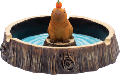 Capybara Stump Fujima Ashtray – Whimsical Resin Animal Ashtray, Durable & Easy to Clean, Fun Decorative Accent for Home, Patio, or Lounge