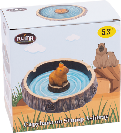 Capybara Stump Fujima Ashtray – Whimsical Resin Animal Ashtray, Durable & Easy to Clean, Fun Decorative Accent for Home, Patio, or Lounge