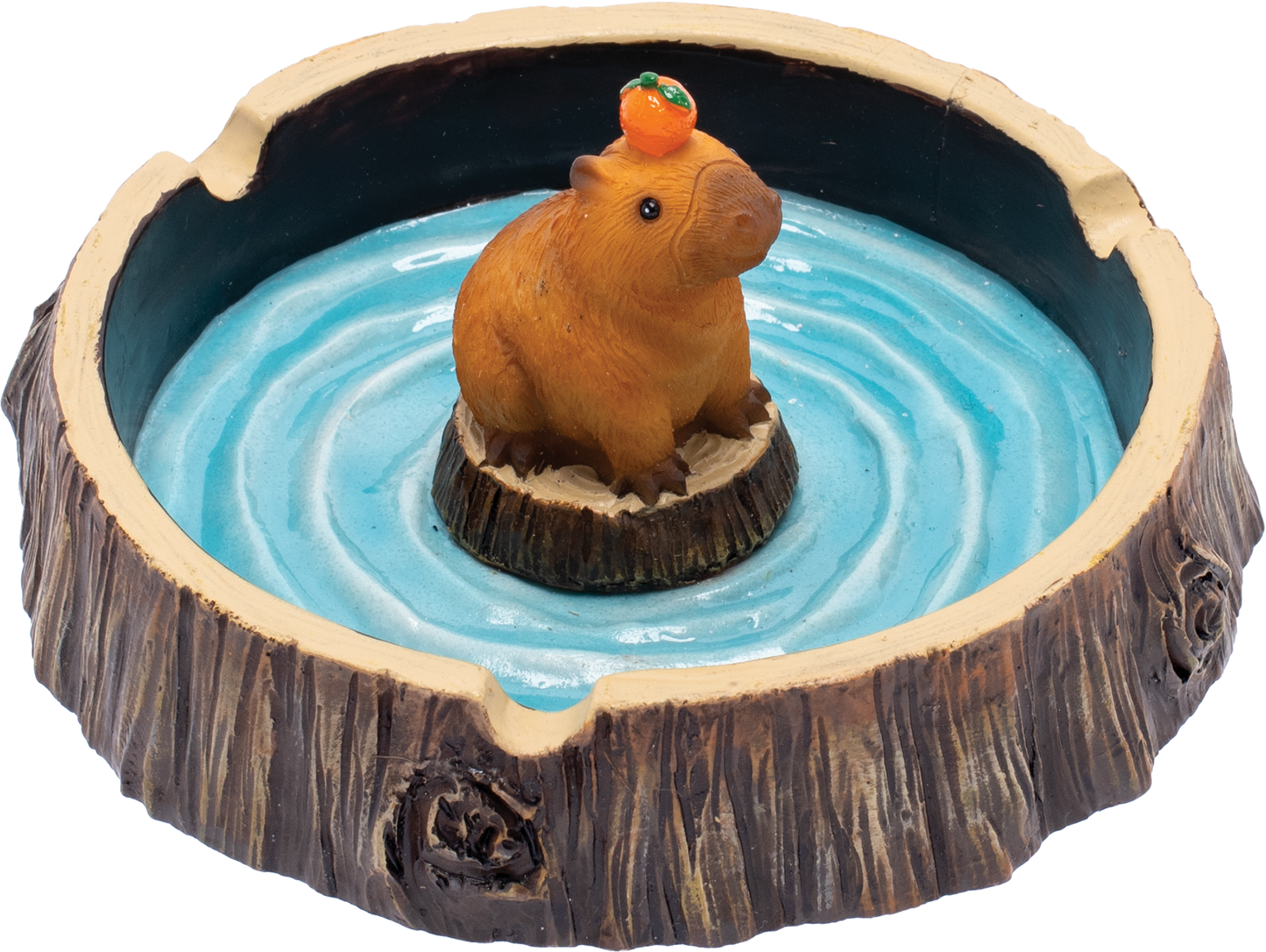 Capybara Stump Fujima Ashtray – Whimsical Resin Animal Ashtray, Durable & Easy to Clean, Fun Decorative Accent for Home, Patio, or Lounge