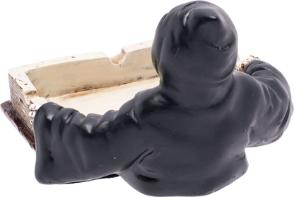 Grim Reaper Book Fujima Ashtray – Gothic Resin Ashtray with Skeleton Design, Durable & Easy to Clean, Unique Dark Decor for Home, Patio, or Altar