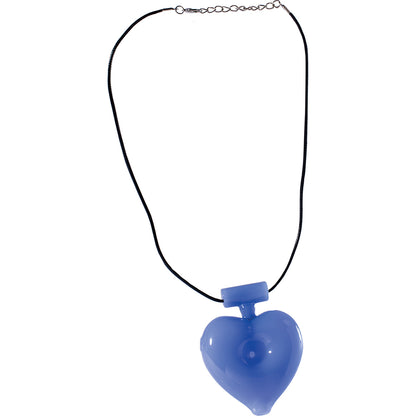 Heartfelt Elegant 3in Necklace Heart Hand Pipe- Blue, Dark Green, Green, Pink