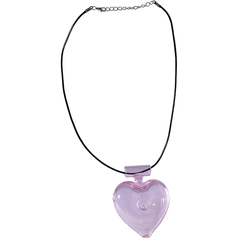 Heartfelt Elegant 3in Necklace Heart Hand Pipe- Blue, Dark Green, Green, Pink