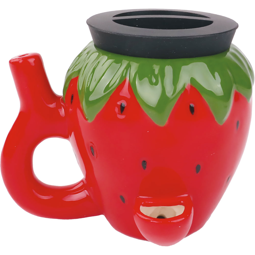 Berry Bliss 3.9" Red Strawberry Pipe Jar