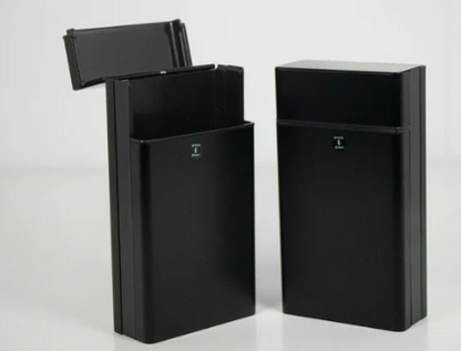 Slide Down Open Aluminum Cigarette Cases Pack of - King's Assorted Design Cigarette Holder - Compact and Portable - Durable Hard Aluminum Box with Auto-Open Lid - Crush-Proof & Sturdy