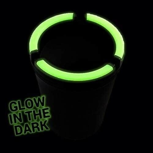 12ct. Glow In Dark Self Extinguishing Cigarette Cup Holder Car Ashtray In Colors